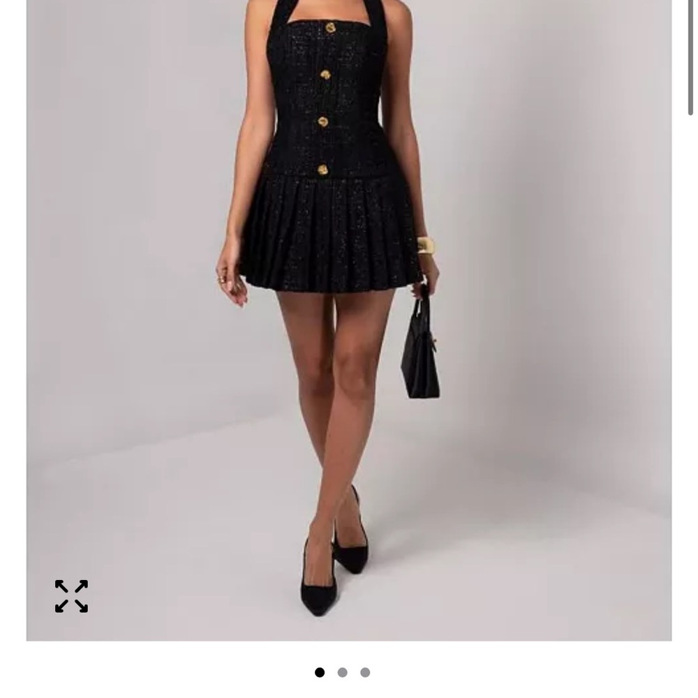 Heiress Beverly Hills Tweed Flare Mini Dress